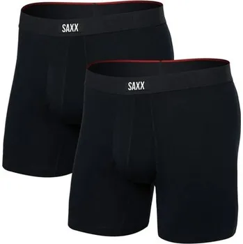 Boxerky SAXX VIBE XTRA Super Soft BB FLY 2PK Man, black - pánské boxerky XL + Doprava zdarma