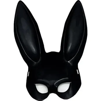 Karnevalová maska Černobílá králičí maska s dlouhýma ušima na halloween | party doplňky - Styl2