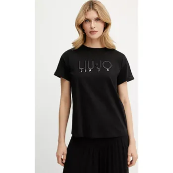 Dámské tričko Bavlněné tričko Liu Jo dámské, černá barva, WA5007.JS923 99X, vel. XS