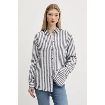 Pánská košile Lněná košile Superdry W4010463A.K55 námořnická modř 59X, vel. XS