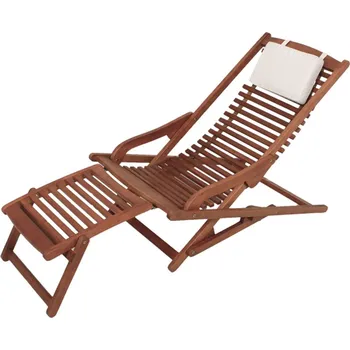 Zahradní lehátko Garden Pleasure Lounge Lehátko z eukalyptového dřeva Zahradní relaxační lehátko nábytek | 985367