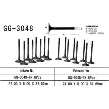 Rozvod motoru VESRAH výfukový ventil SUZUKI GSX 750F 98-06 (12911-03F00) (1 kus) vyrobeno v Japonsku (VESRAH výfukový ventil SUZUKI GSX 750F 98-06 (12911-03F00) (1 kus) vyrobeno v Japonsku)
