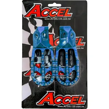 Osvětlení pro motocykl ACCEL stupačky KTM SX / SXF / XC / XCF 125 / 250 / 250 / 300 / 350 / 450 23-25, HUSQVARNA TC / TX / FC / FX 125 / 250 / 300 / 350 / 450 23-25 barva světle modrá (ACCEL stupačky KTM SX / SXF / XC / XCF 125 / 250 / 250 / 300 / 350 / 450 23-25, HUSQVARNA TC 