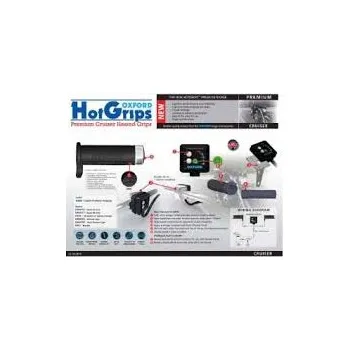 Řazení (gripy) vyhřívané OXFORD EL800 (OXFORD řazení (gripy) vyhřívané PREMIUM CRUISER (1 - /138-119mm) koncovka chromovaná (EL))