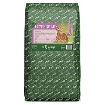 Krmivo pro koně ST HIPPOLYT - GlyxWiese BIO Luzerne MIX - Řezanka bez melasy 18 kg