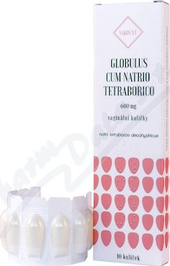 Globulus cum natrio tetraborico 600mg vag.glb.10