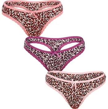 Kalhotky 3PACK dámská tanga Fine woman vícebarevná (808-B) M Možnost vrácení zboží ZDARMA do 120 dnů!