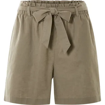 Dámské kraťasy esmara® Dámské šortky Paperbag s podílem lnu (olivová, 44)