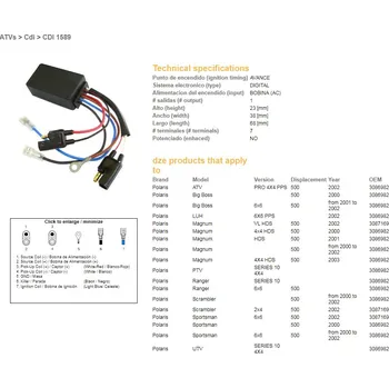 Startér DZE jednotka zapalování CDI POLARIS 500 00-03 (3086982, 3087169) (DZE jednotka zapalování CDI POLARIS 500 00-03 (3086982, 3087169))
