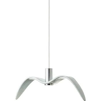 Brokis Exteriérové skleněné svítidlo Night Birds Exterior 3 Barva skla: Opálové sklo masiv, Povrch montury: Stříbrný elox, Barva kabelu: Černá PC01113_013