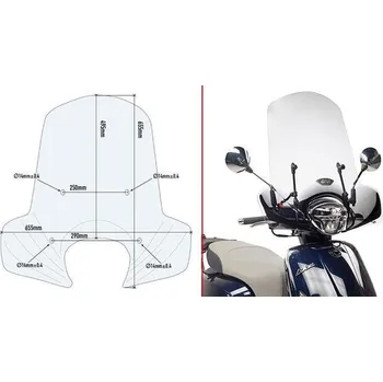 Těsnění motoru KAPPA plexi štít KYMCO LIKE 125 (17-18) průhledný 49,5 X 65,5 cm - potřebné upevnění A6109AK (KAPPA plexi štít KYMCO LIKE 125 (17-18) průhledný 49,5 X 65,5 cm - potřebné upevnění A6109AK)