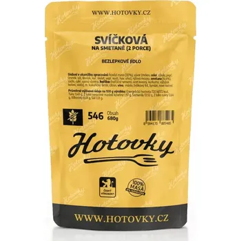 Hotové jídlo Hotovky - 546 Bezlepkové-Svíčková na smetaně (2 porce)