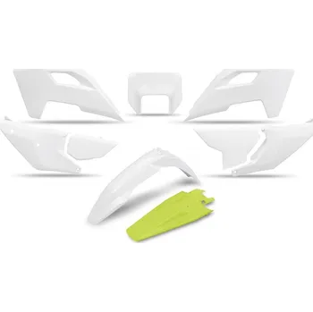 UFO kompletní sada plastů HUSQVARNA TE 150 / 250 / 300 24-25, FE 250 / 350 / 450 / 501 24-25, barva bílá žlutá (UFO kompletní sada plastů HUSQVARNA TE 150 / 250 / 300 24-25, FE 250 / 350 / 450 / 501 24-25, barva bílá žlutá)