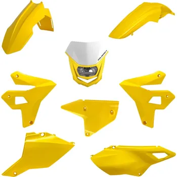 Osvětlení pro motocykl POLISPORT kompletní sada plastů SUZUKI DR-Z 400 (DRZ400) 00-24 v sadě světlomet přední (restyling) barva žlutá (POLISPORT kompletní sada plastů SUZUKI DR-Z 400 (DRZ400) 00-24 v sadě světlomet přední (restyling) barva žlutá)