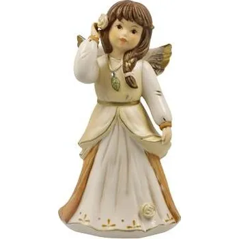 Vánoční dekorace Goebel Vánoční anděl Vánočně oblečen, béžová Goebel