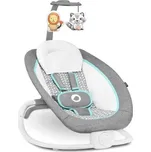 Lionelo - Dětské vibrující houpátko s melodií PASCAL 2xAA šedá/tyrkysová