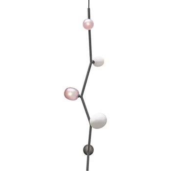 Brokis Svěšené svítidlo v organickém designu Ivy Vertical Počet světelných zdrojů: 3, Barva skla: Opálově bílá matná, Povrch montury: Bílý matný komaxit PC01059_030