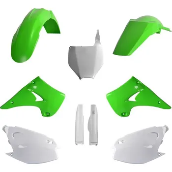 POLISPORT kompletní sada plastů (FULL KIT) KAWASAKI KX 125/250 04-08 v sadě tabulka přední (8660800002) i kryty tlumičů (8398000001) barva zelená OEM (POLISPORT kompletní sada plastů (FULL KIT) KAWASAKI KX 125/250 04-08 v sadě tabulka přední (8660800002) 