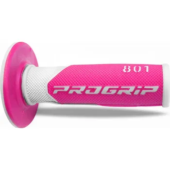 Řazení (gripy) PRO GRIP PA080100BIFX (PROGRIP řazení (gripy) PG801 OFF ROAD (22+25mm, délka 115mm) barva bílá/fuchsiová fluorescenční (dvousložkový) (801-243) (PG801WH/FX))