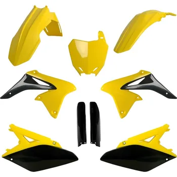 POLISPORT kompletní sada plastů (FULL KIT) SUZUKI RMZ 250 10-18 v sadě tabulka přední (8659300001) i kryty tlumičů (8398300002) barva žlutá černá (POLISPORT kompletní sada plastů (FULL KIT) SUZUKI RMZ 250 10-18 v sadě tabulka přední (8659300001) i kryty)