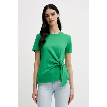 Bavlněné tričko Tommy Hilfiger WW0WW44559 zelená 76X, vel. S