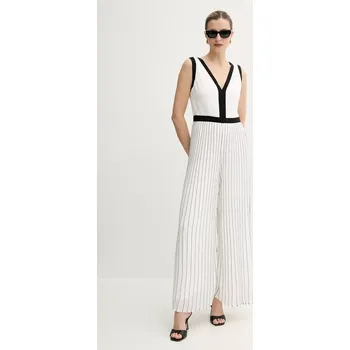 Dámský overall Overal Morgan PLISMA bílá barva, s výstřihem do v, PLISMA 00X, vel. 40