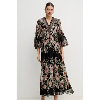 Dámské šaty Šaty s příměsí hedvábí Hale BOB Alanna 4YPR652A černá 99X, vel. XS