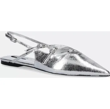 Dámské baleríny Baleríny Steve Madden Cianna stříbrná barva, s odkrytou patou, SM11003709 SM11003709.SCK SLV, EUR 37