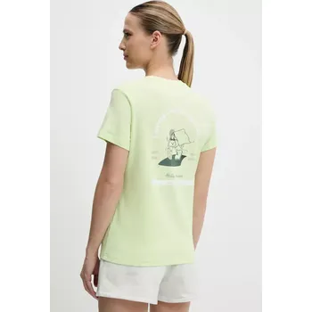 Pánské oblečení Bavlněné tričko Helly Hansen MASSIF GRAPHIC 54595 zelená 07X, vel. XS