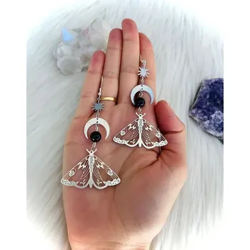 Náušnice Vintage náušnice s měsícem | dámské šperky 2 ks - B7378-1