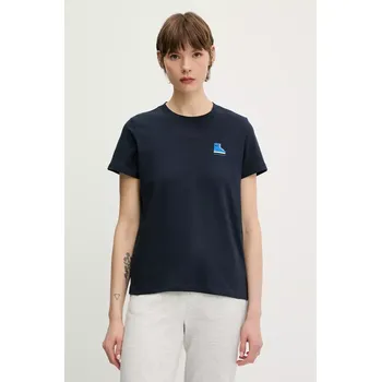 Bavlněné tričko Helly Hansen MASSIF GRAPHIC dámské, tmavomodrá barva, 54595 59X, vel. M