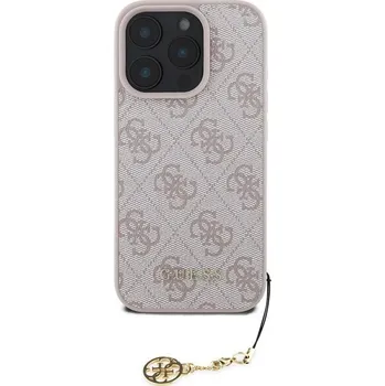 Telefonní příslušenství Guess 4G Charm Zadní Kryt pro iPhone 16 Pro Tone on Tone Růžová Stylový zadní kryt Guess pro iPhone spojuje prémiovou ochranu s ikonickým módním designem. Ideální volba pro ty, kteří chtějí chránit t