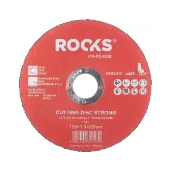 Řezný kotouč ŘEZNÝ KOTOUČ NA ŽELEZO INOX STRONG 125X1,0X22,2 - T41 ROOKS (OK-03.4519)