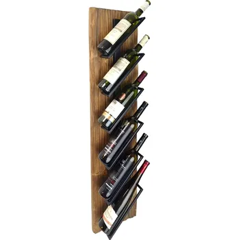Stojan na víno BIO FLAME Nástěnný stojan na víno Monza Wood 6
