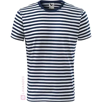 Pánské tričko Malfini Sailor námořní modrá, pánské (Pruhované tričko pánské)