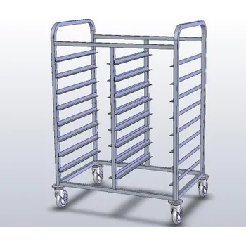 Kancelářský vozík VOZÍK NEK 2/16_x000D_ CUKRÁŘSKÝ PLECH 600×400 | ABNER, 90247