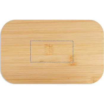 Jednorázové nádobí Obědová krabička z PLA, 1000ml 100 LID PAD, 40x80mm Tamponový tisk, 1 barva