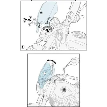 Motodíl KAPPA upevnění štítu 100ALK, 100ALBK, 140AK, 140SK BENELLI LEONCINO 500 (17-18) (KAPPA upevnění štítu 100ALK, 100ALBK, 140AK, 140SK BENELLI LEONCINO 500 (17-18))