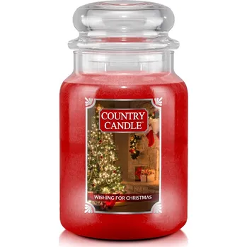 Bytová dekorace Country Candle Vonná Svíčka Wishing for Christmas (sójový vosk), 652 g