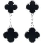 Majya Stříbrné náušnice LUCKY LIZ black Ag/; ≤4,30 g 11849