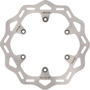 Motodíl MTX PARTS brzdový kotouč zadní KTM EXC/SX 125/250 95-25, EXC 300 00- 25, EXC-F/SX-F/XC-F 350 11-25, EXC 450 07-21, EXC 500 12-19, HUSQVARNA FC/FE 250/350/450 14-25, TE 125/250/300 14-25 WAVE (220X110X4mm) (6X6,5mm) (MTX PARTS brzdový kotouč zadní KTM EXC/