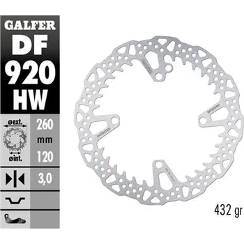 Brzda pro motocykl GALFER přední brzdový kotouč SHERCO SE 125 21-24; 250SE/SEF 14-24; 300SE/SEF 14-24; 450SEF 15-24 (260X120X3mm) SHARK ENDURO MX (GALFER přední brzdový kotouč SHERCO SE 125 21-24; 250SE/SEF 14-24; 300SE/SEF 14-24; 450SEF 15-24 (260X120X3mm) SHARK ENDURO MX)