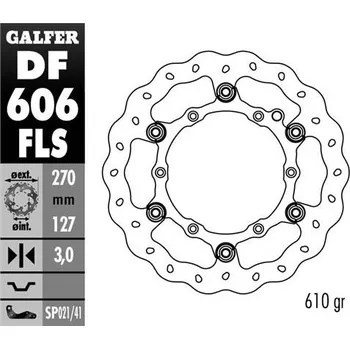 Brzda pro motocykl GALFER brzdový kotouč plovoucí 270mm KTM všechny modely, HUSABERG (NG140) (GALFER brzdový kotouč plovoucí 270mm KTM všechny modely, HUSABERG (NG140))