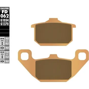 Brzdová destička GALFER brzdové destičky KH085 sintrované barva zlatá STREET (GALFER brzdové destičky KH085 sintrované barva zlatá STREET)