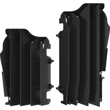 Chladič motoru POLISPORT kryty chladiče (mřížky – kompletní) KAWASAKI KXF 250 17-20 barva černá (POLISPORT kryty chladiče (mřížky – kompletní) KAWASAKI KXF 250 17-20 barva černá)