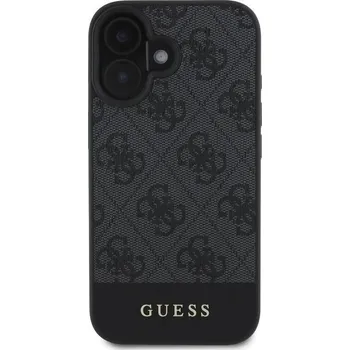 Pouzdro na mobilní telefon Guess PU 4G Stripe Zadní Kryt pro iPhone 16 Šedá Stylový zadní kryt Guess pro iPhone spojuje prémiovou ochranu s ikonickým módním designem. Ideální volba pro ty, kteří chtějí chránit telefon s elegan