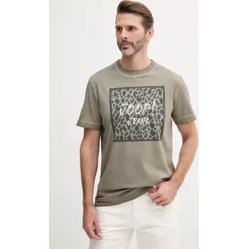 Pánské tričko Bavlněné tričko Joop! pánské, béžová barva, s potiskem, 30041619 80E, vel. M