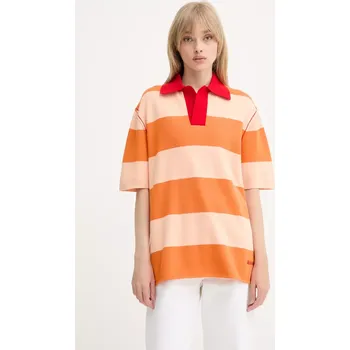 Pánské tričko Bavlněné polo tričko Sunnei RTWXKNW014 oranžová 23X, vel. XS