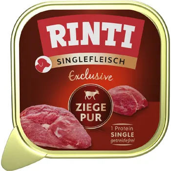 Výhodné balení: 30x150g RINTI Singlefleisch Exclusive koza vlhké krmivo pro psy