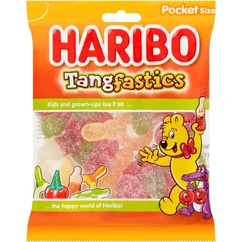 Cukrovinka Haribo Tangfastics kyselé želé s příchutí ovoce a coly 100 g